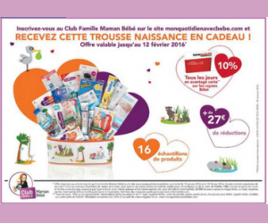 Echantillon gratuit : Trousse naissance