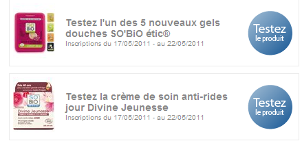 Testez les produit so bio etic 13096