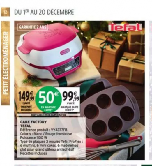 cherche bon plan pour acheter le cake factory de tefal