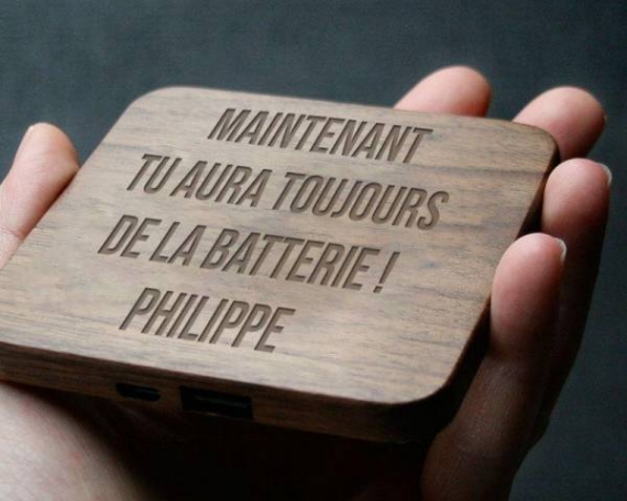 batterie externe personnalisée